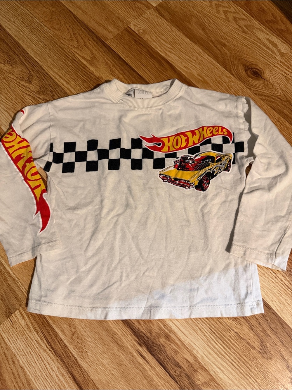 Zara Long Sleeve Tee Hot Wheels Graphic